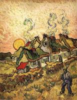 Gogh, Vincent van - Thatched Cottages in the Sunshine - Reminiscence of the Nort